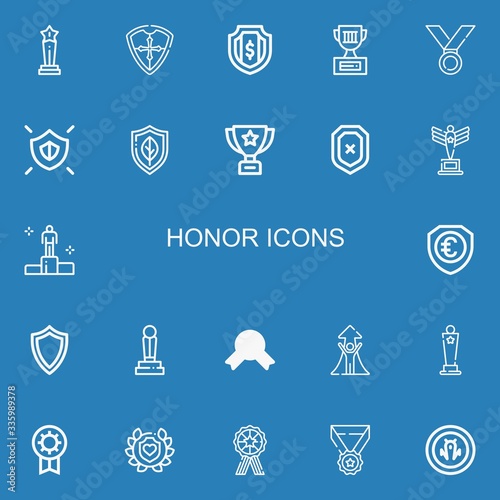 Editable 22 honor icons for web and mobile