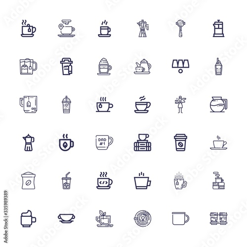 Editable 36 espresso icons for web and mobile