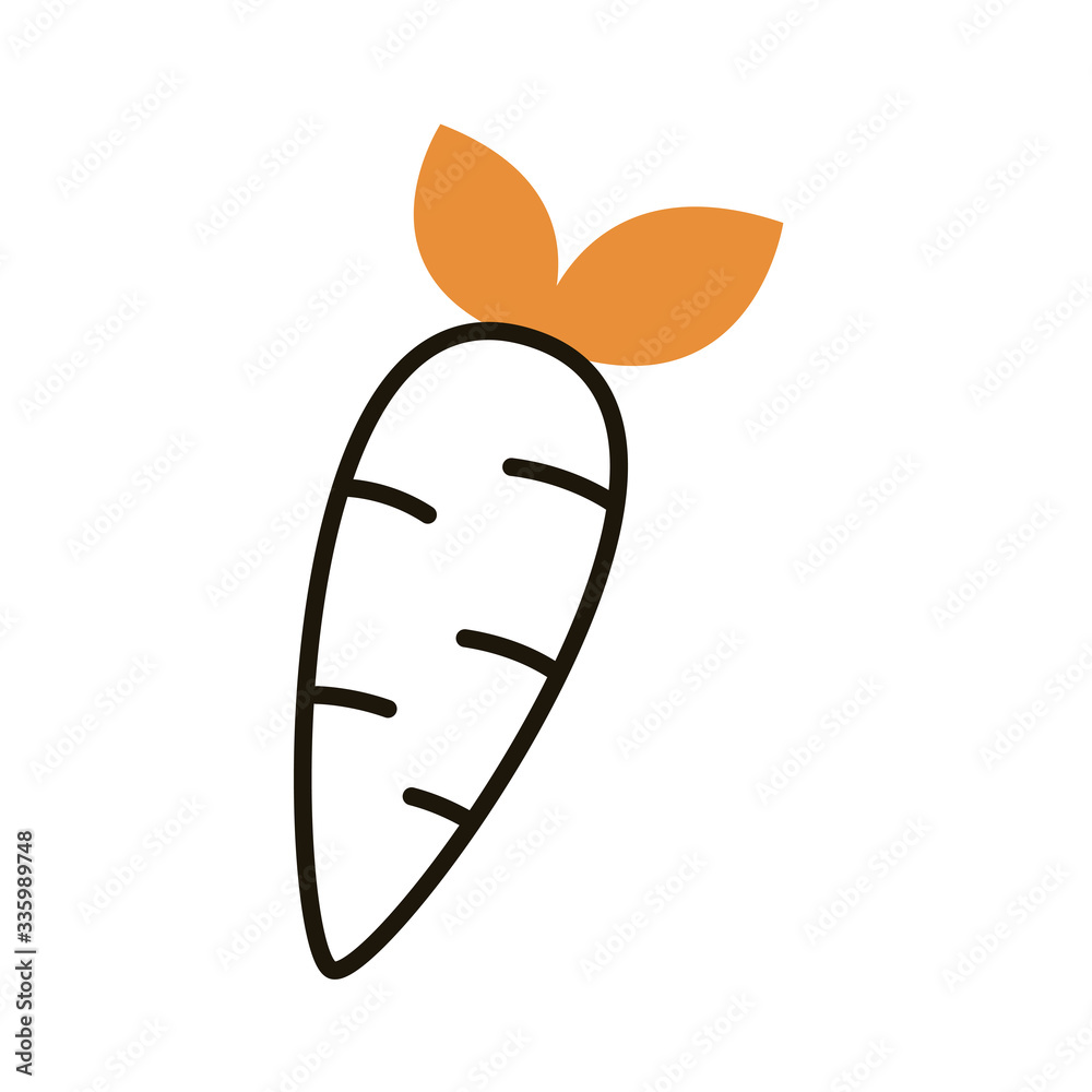 fresh carrot vegetable hand line and fill style fresh carrot vegetable hand line and fill style