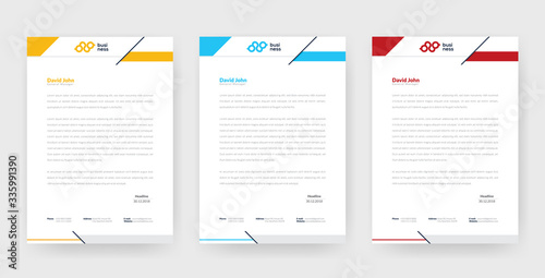 Unique style letter head templates for your Business.