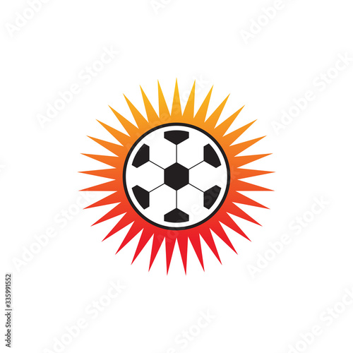 Football logo design vector template