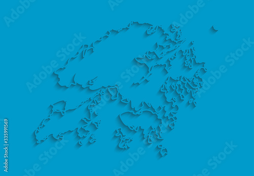 Creative vector map Hong Kong region China