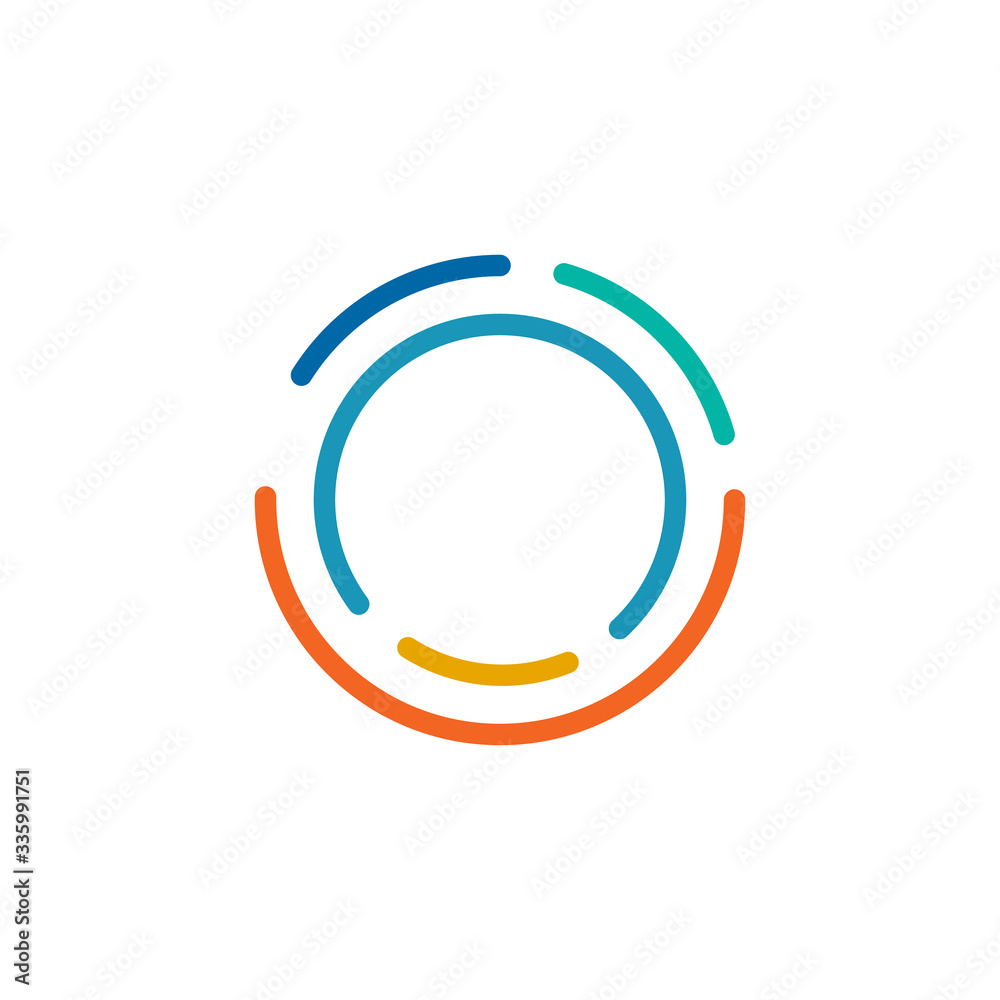 Colorful circle shape icon logo design