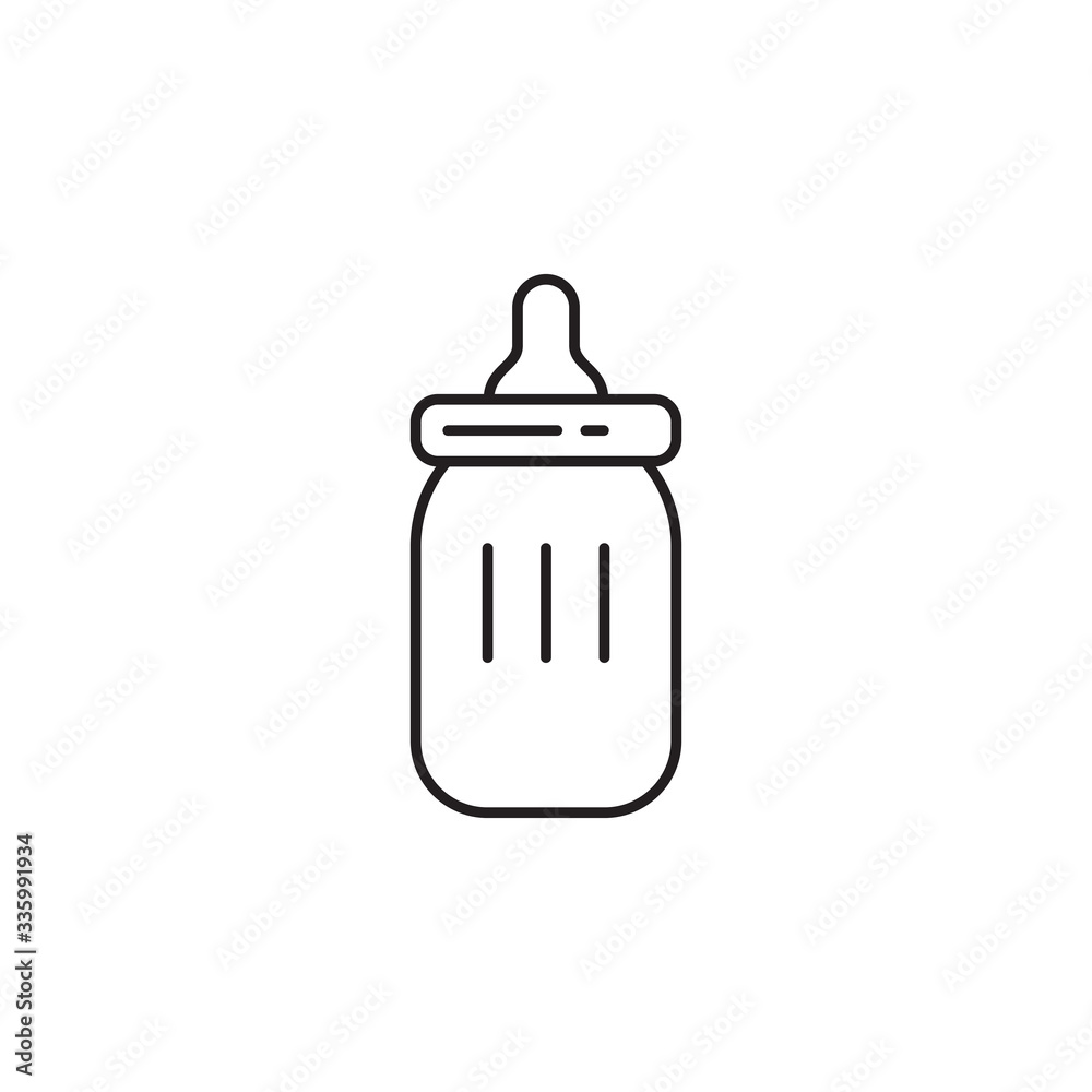 Milk bottle logo design for baby vector Milk bottle logo design for baby vector