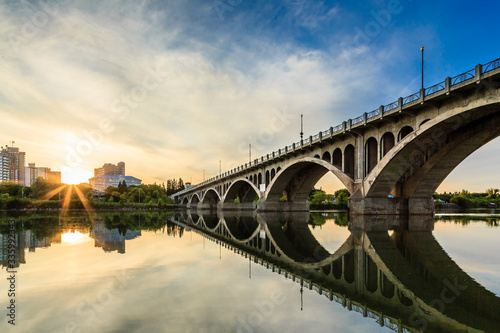 Sunset over the City of Saskatoon photo