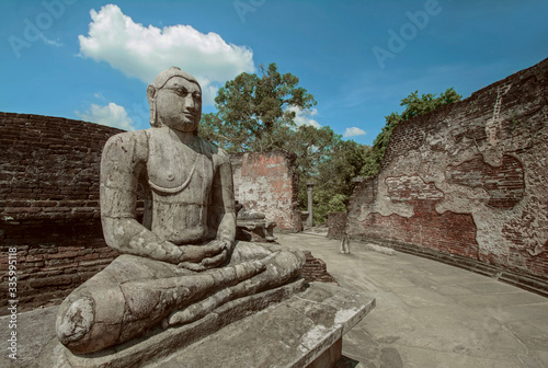 The Ancient Ruins Of Polonnaruwa  Sri Lanka. Polonnaruwa Is The Second Most Ancient Of Sri Lankas Kingdoms  With The Computer Color Effects  