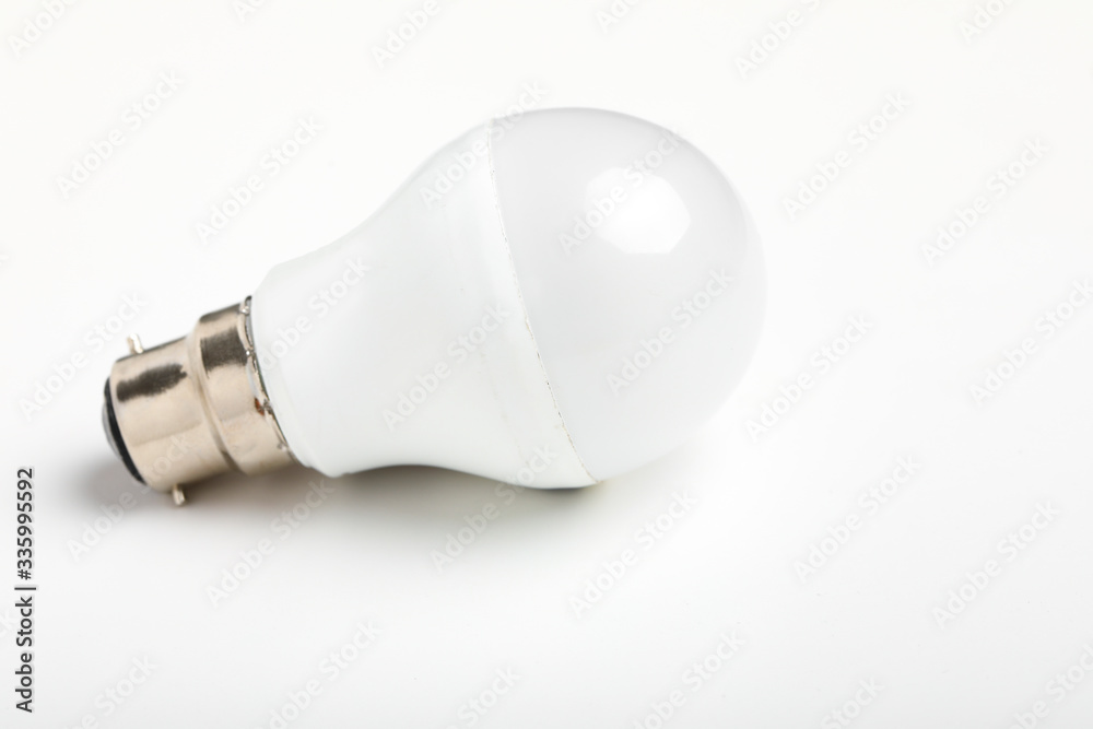 LED light bulb isolated on white background