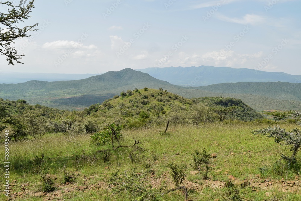 Scenic mountain landscapes against sky in rural Kenya, Oloroka Mountain Range, Kajiado, Kenya