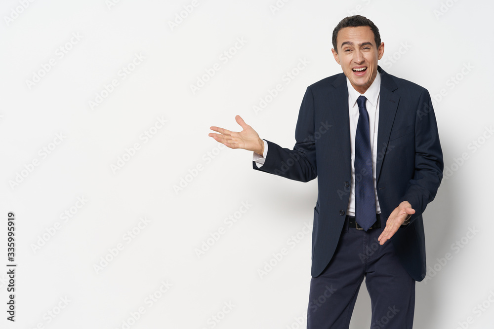 businessman pointing at something businessman pointing at something