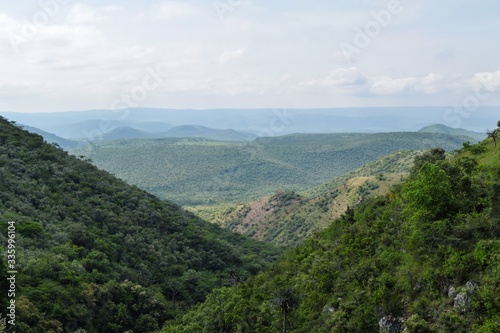 Scenic mountain landscapes against sky in rural Kenya  Oloroka Mountain Range  Kajiado  Kenya
