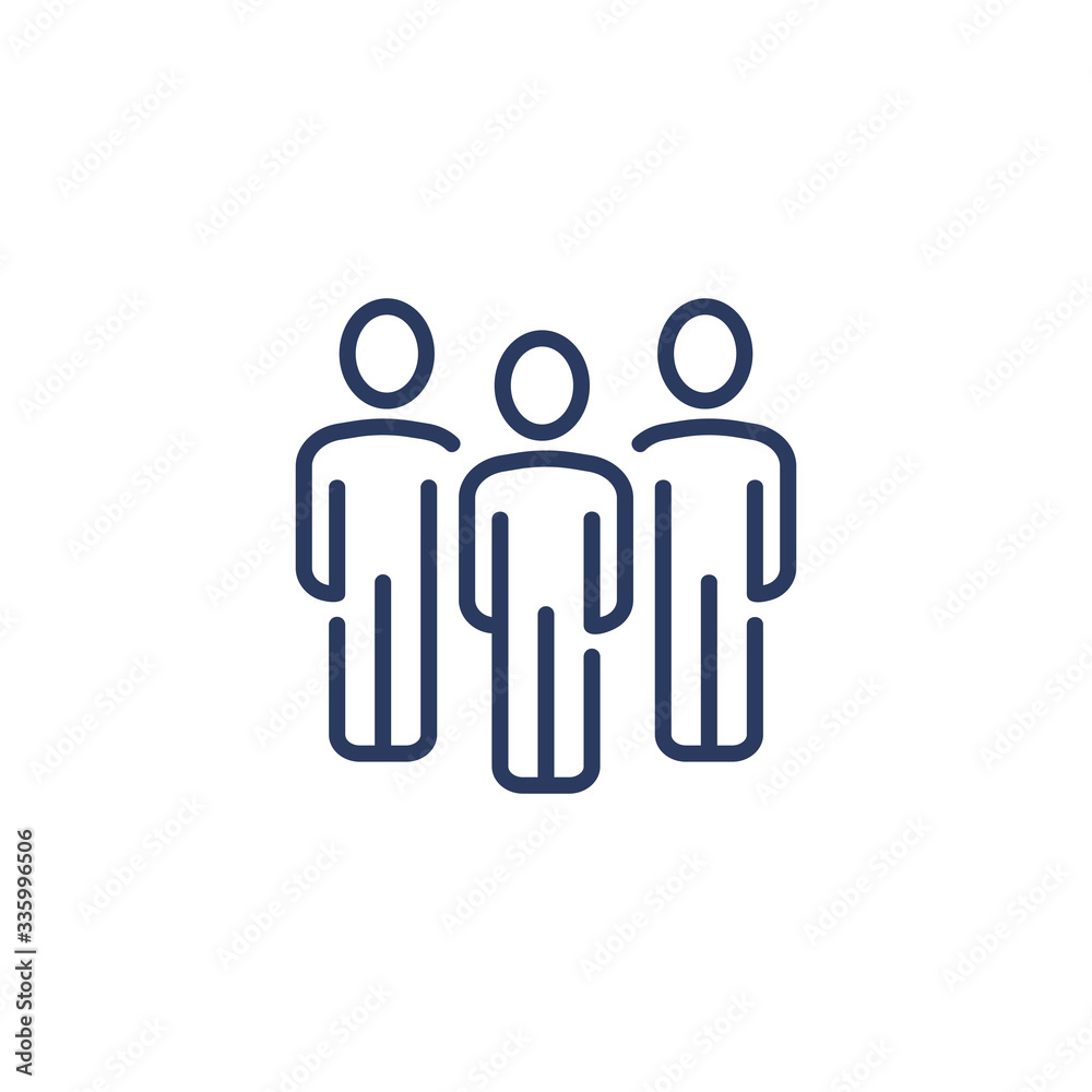 Group of people outline icon isolated on white background. Users sign for mobile and web design. Business and marketing concept. Group of people outline icon isolated on white background. Users sign for mobile and web design. Business and marketing concept.