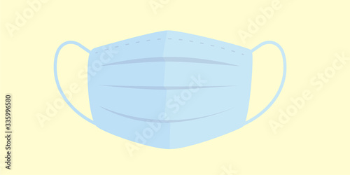 Vector illustration of medical mask(blue)