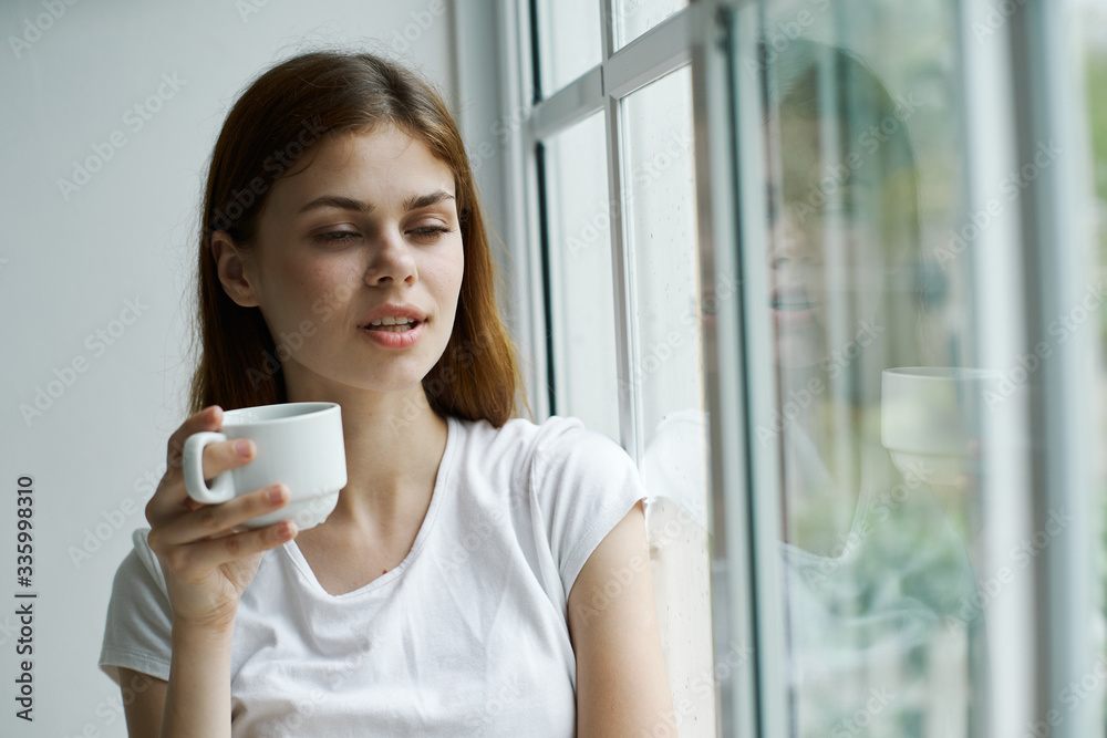 young businesswoman drinking coffee young businesswoman drinking coffee