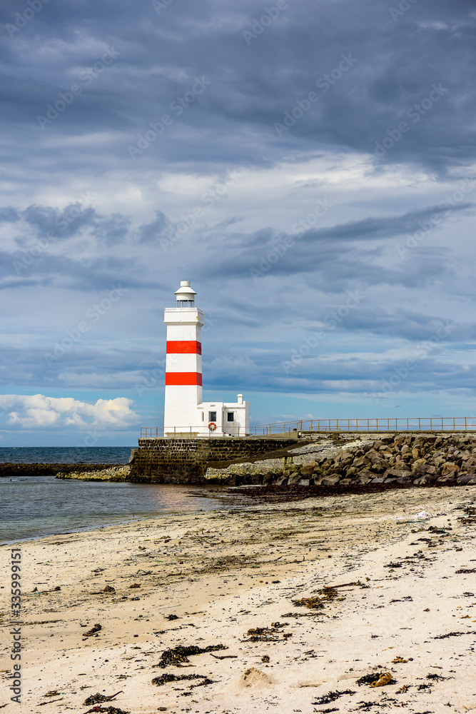 Fototapeta premium Beautiful Nordic Iceland lighthouse seascape