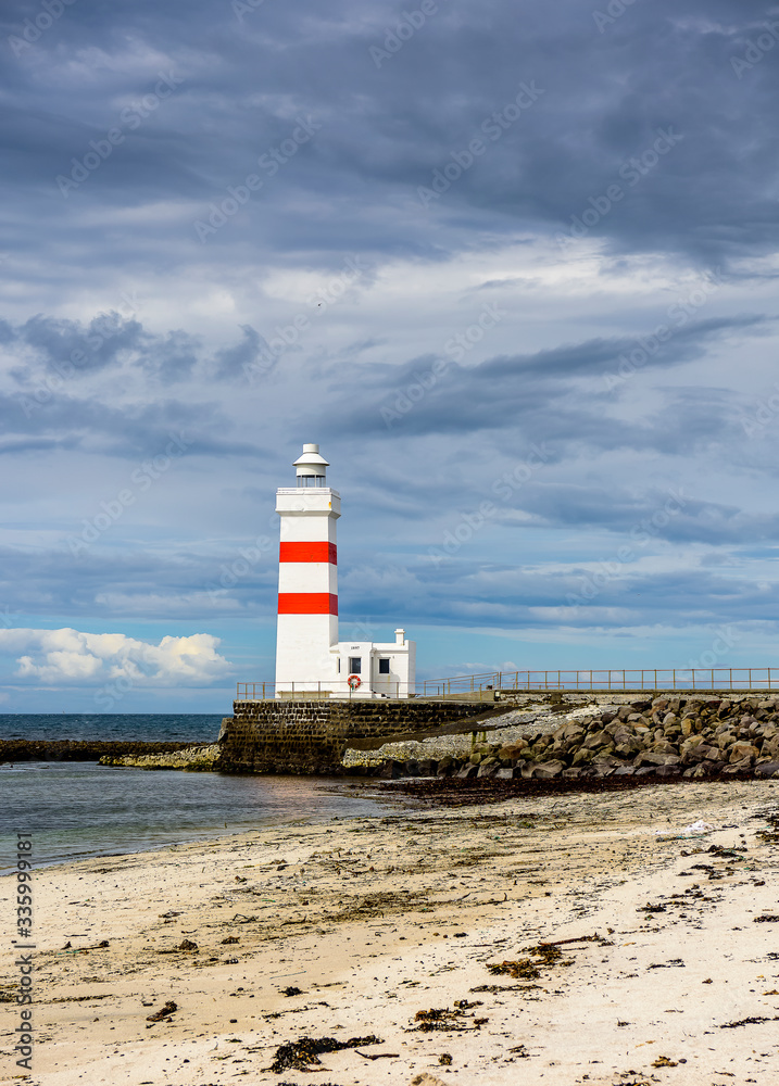 Beautiful Nordic Iceland lighthouse seascape