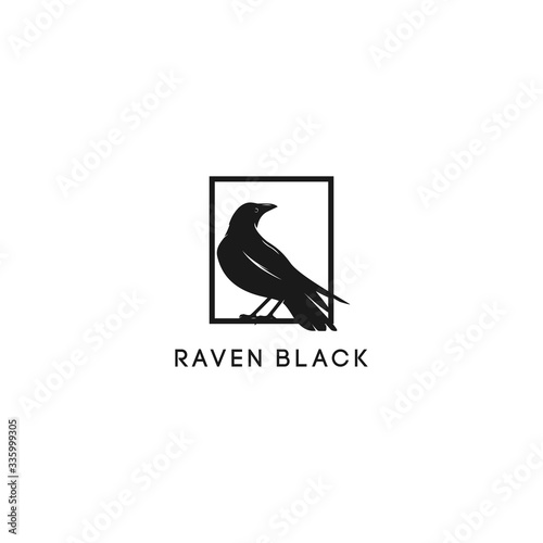 reven crow black silhouette elegance logo