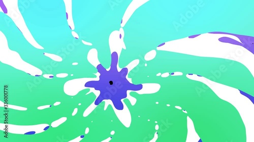 Colorful fluid motion transitions pack on a black background - closeup shot