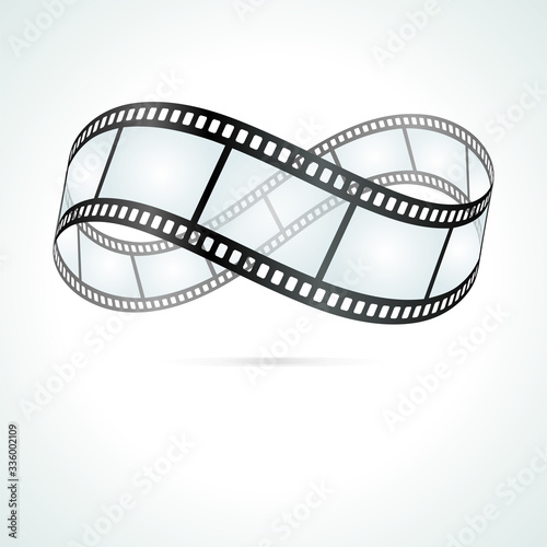 Eternity symbol from roll film vector illustration