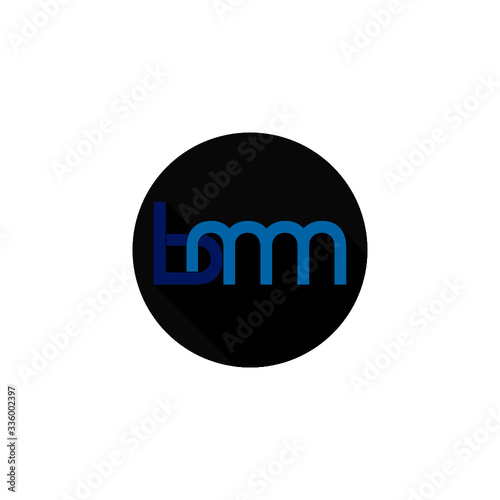 Letter BMM Logo isolated on white background