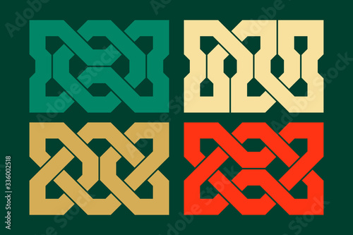 Celtic knot set. Medieval d...