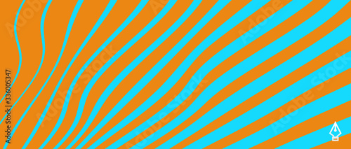 Wavy pattern with optical illusion. Abstract striped background. Vector illustration with wry lines.