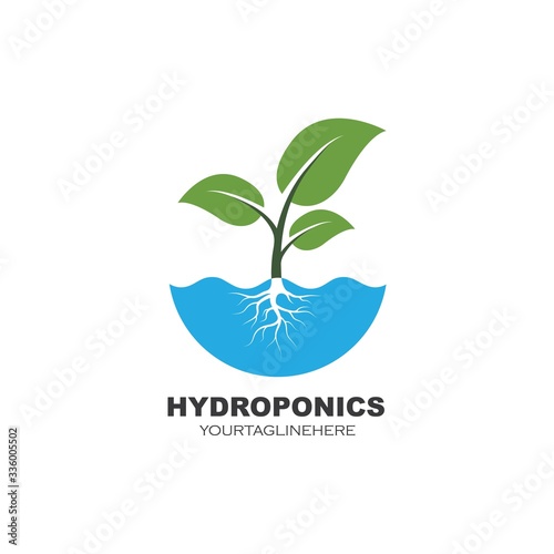 hydroponics logo vector illustration design