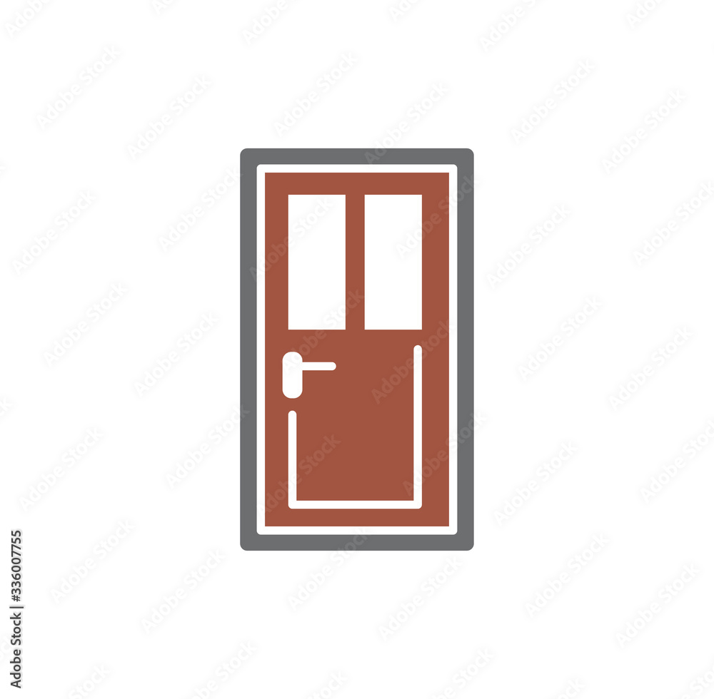 Door icon on background for graphic and web design. Creative illustration concept symbol for web or mobile app Door icon on background for graphic and web design. Creative illustration concept symbol for web or mobile app
