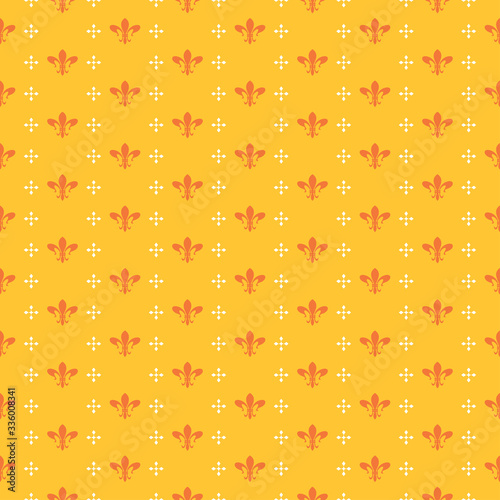 Bright yellow wallpaper, seamless pattern. Textile design texture. Vector art.