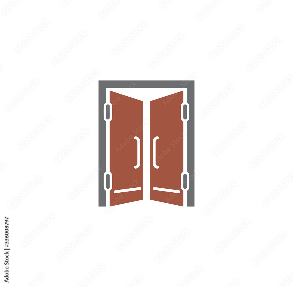 Door icon on background for graphic and web design. Creative illustration concept symbol for web or mobile app Door icon on background for graphic and web design. Creative illustration concept symbol for web or mobile app
