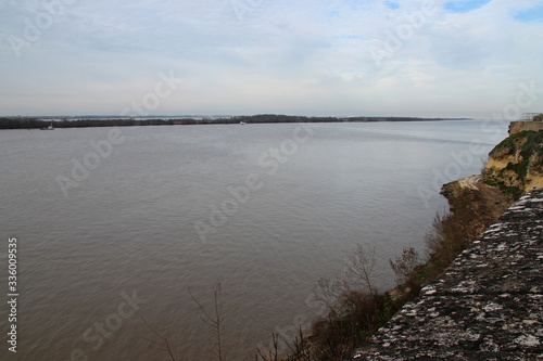 estuary of the gironde and the garonne river in blaye  france  