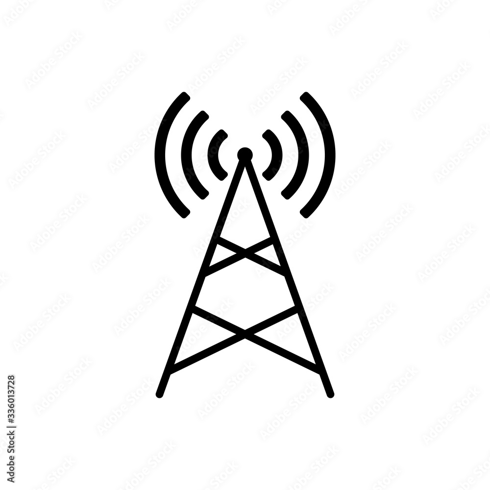 Antenna outline icon. Symbol, logo illustration for mobile concept and web design.