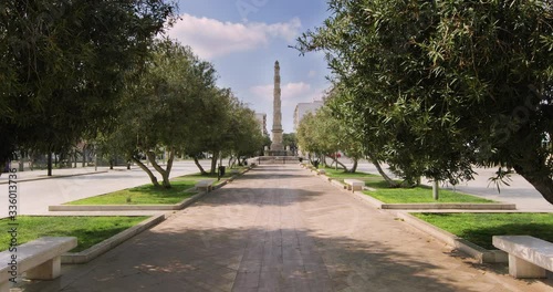 Viale con obelisco - lecce photo