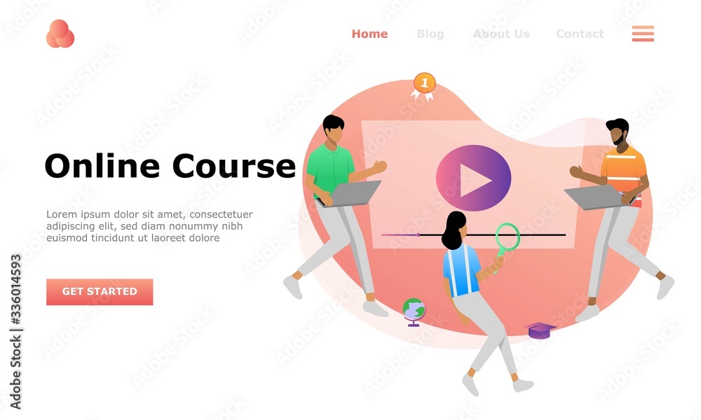 Online Education Vector Illustration Concept, Suitable for web landing page, ui, 
mobile app, editorial design, flyer, banner, and other related occasion