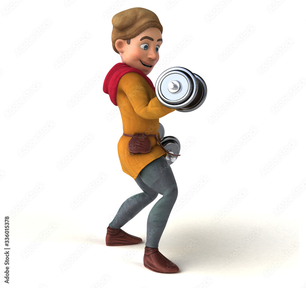 3D Illustration of a medieval historical character 3D Illustration of a medieval historical character