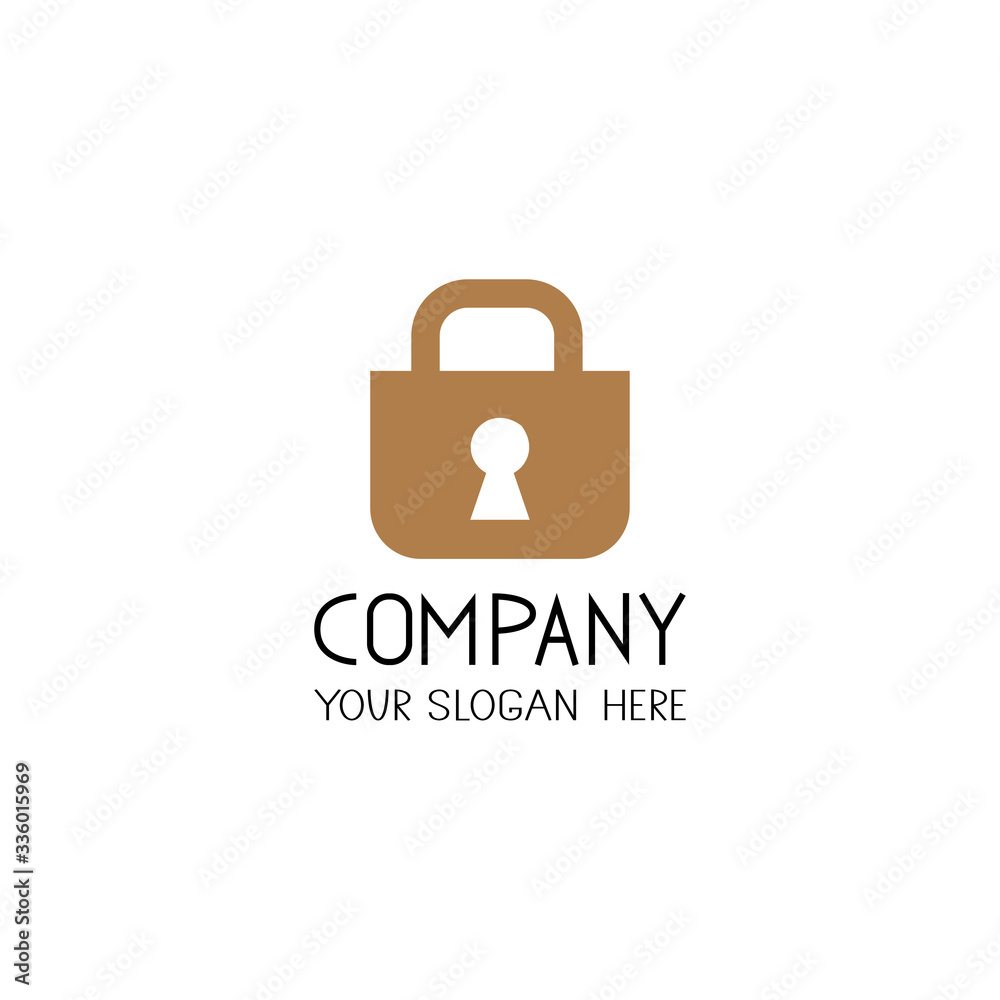 Padlock icon vector. Lock flat design logo icon Padlock icon vector. Lock flat design logo icon