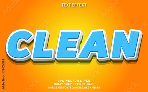 Editable Text Effect Clean Premium Vector