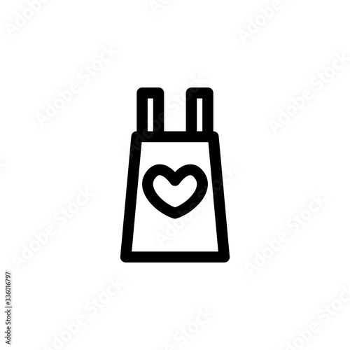 Apron Chef Mother’s Day Outline Icon Logo Vector Illustration
