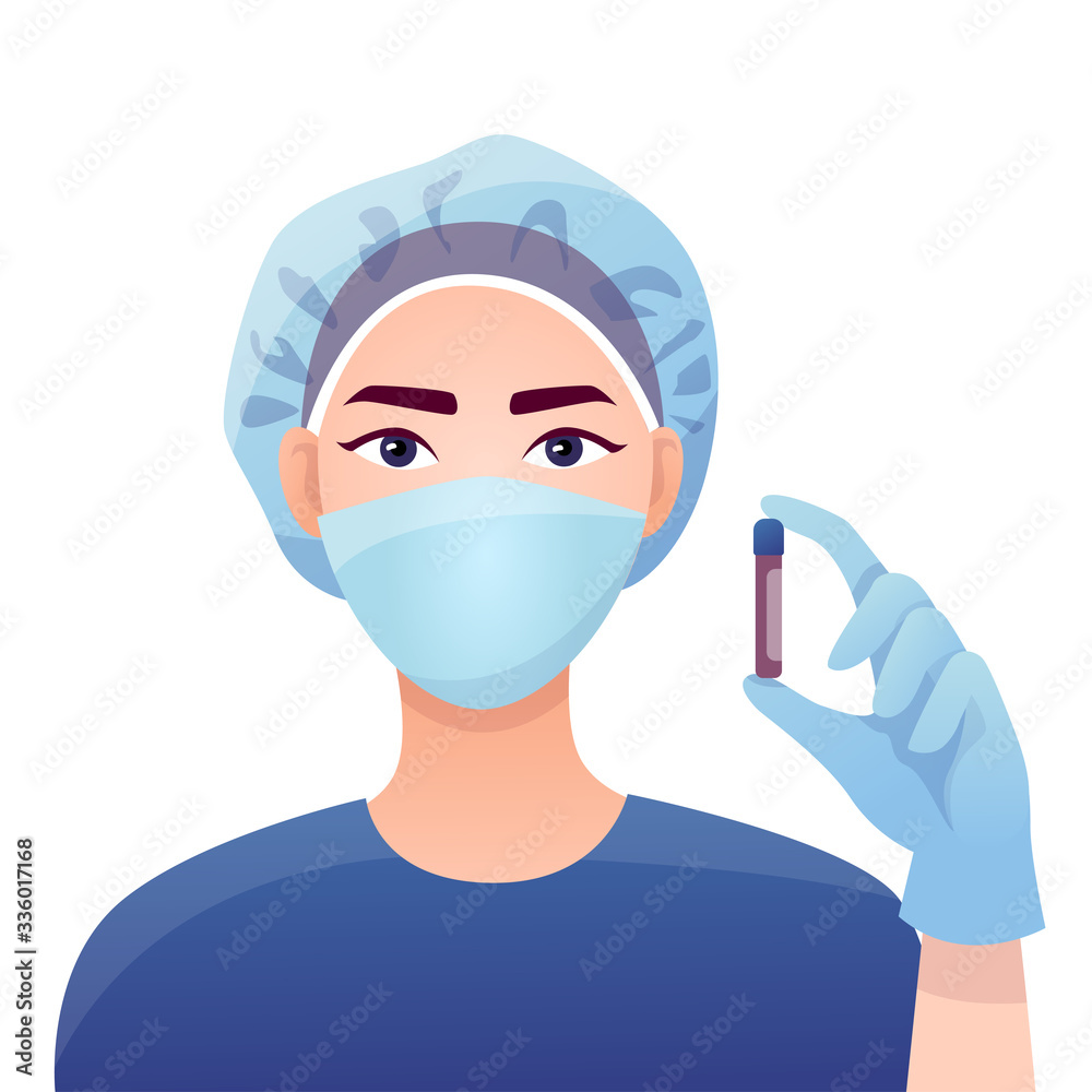 vector illustration of a doctor or nurse with virus medicine, vaccine of coronavirus, covid 19 or another different deseases. vector illustration of a doctor or nurse with virus medicine, vaccine of coronavirus, covid 19 or another different deseases.