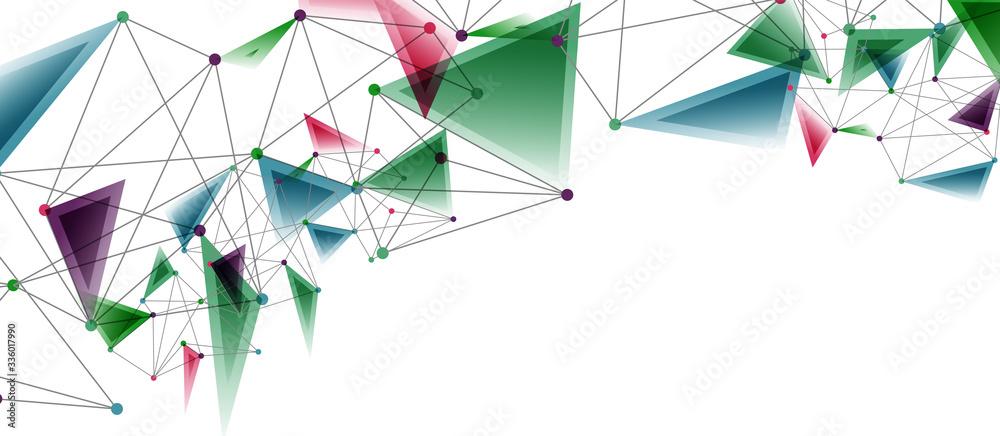 Line points connections, triangular technology design. Abstract geometric background Line points connections, triangular technology design. Abstract geometric background