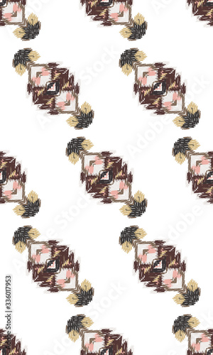Drapery curves pagan tripe seamless pattern. Indian old surface background. Vector ornament.