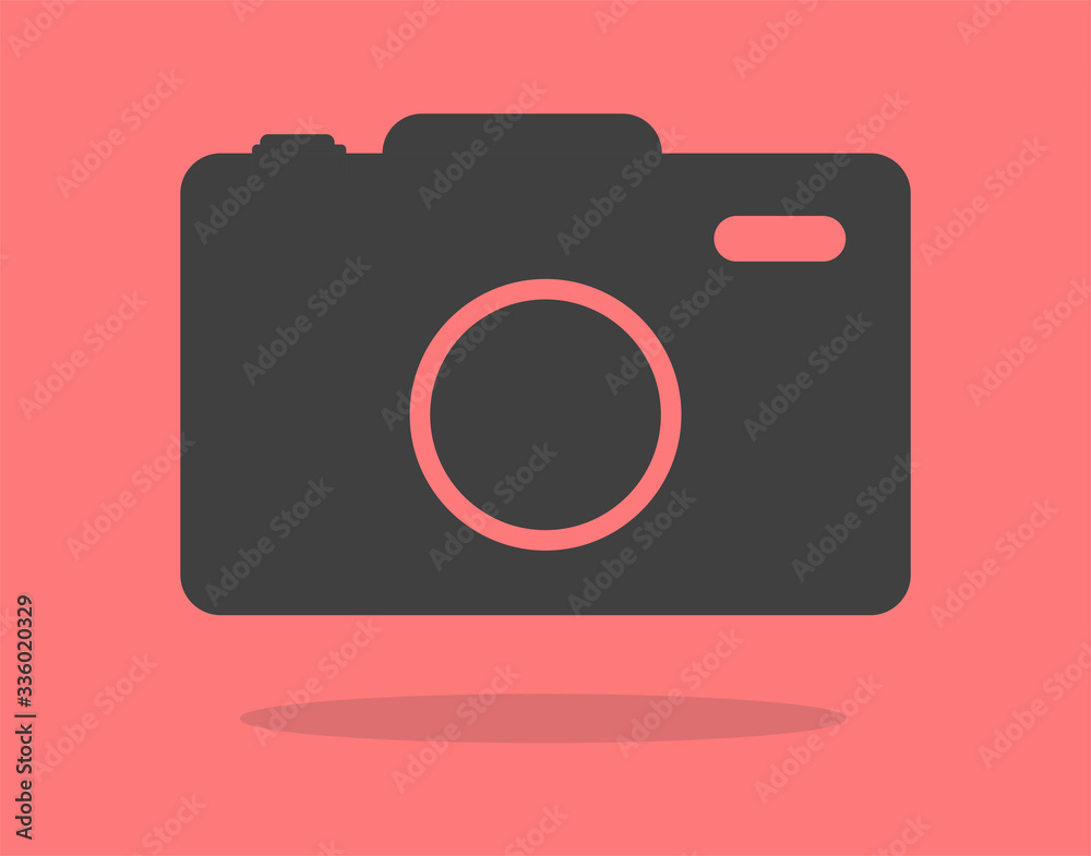 Camera icon, flat photo camera vector isolated. Modern simple snapshot photography sign. Photo internet concept. Camera icon, flat photo camera vector isolated. Modern simple snapshot photography sign. Photo internet concept.