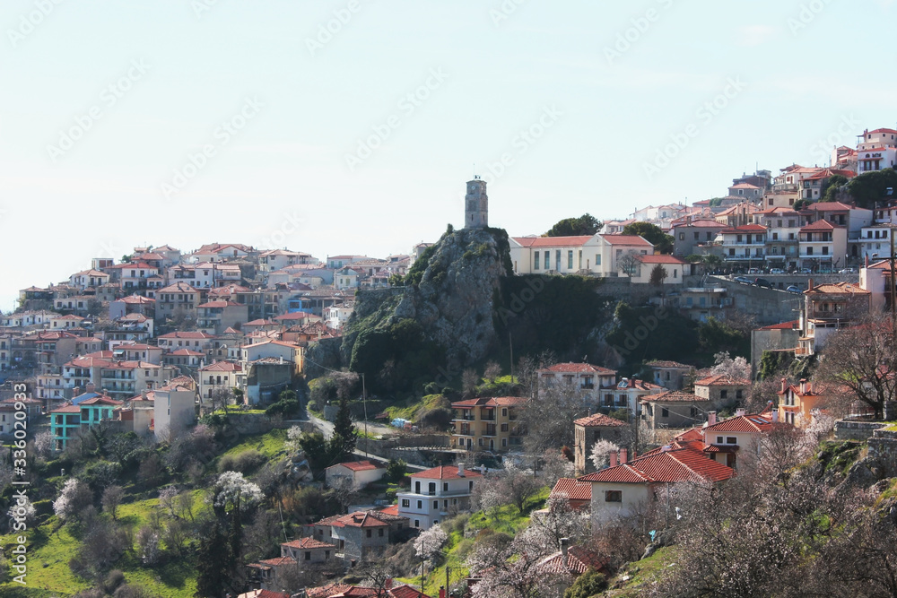 Arachova mountain town Boeotia Greece