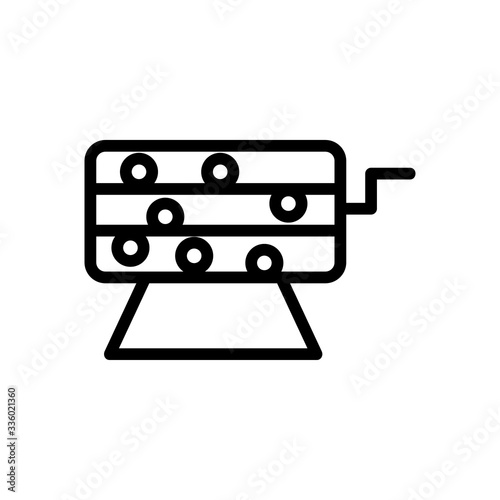 bingo lottery icon vector. bingo lottery sign. isolated contour symbol illustration