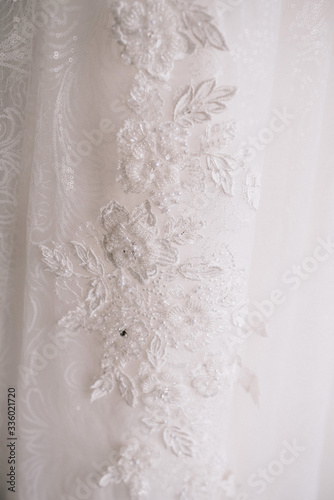 Beautiful lace with flower pattern - macro photo