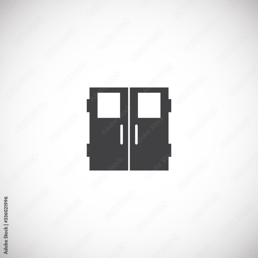 Door icon on background for graphic and web design. Creative illustration concept symbol for web or mobile app Door icon on background for graphic and web design. Creative illustration concept symbol for web or mobile app