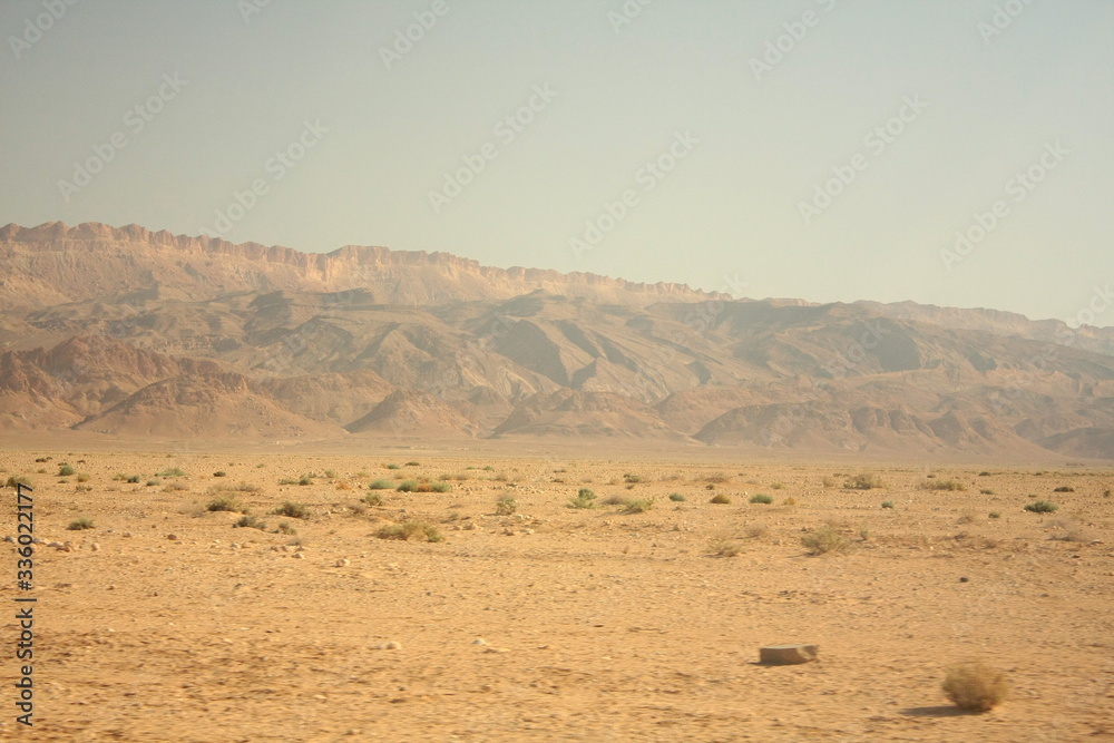 View of the desert in Tunisia. On the way to the Sahara desert, Tunisia, Africa. View of the desert in Tunisia. On the way to the Sahara desert, Tunisia, Africa.