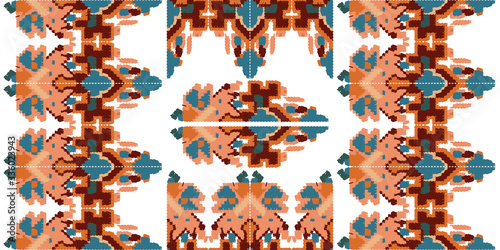 Drapery curves pagan tripe seamless pattern. Indian old surface background. Vector ornament