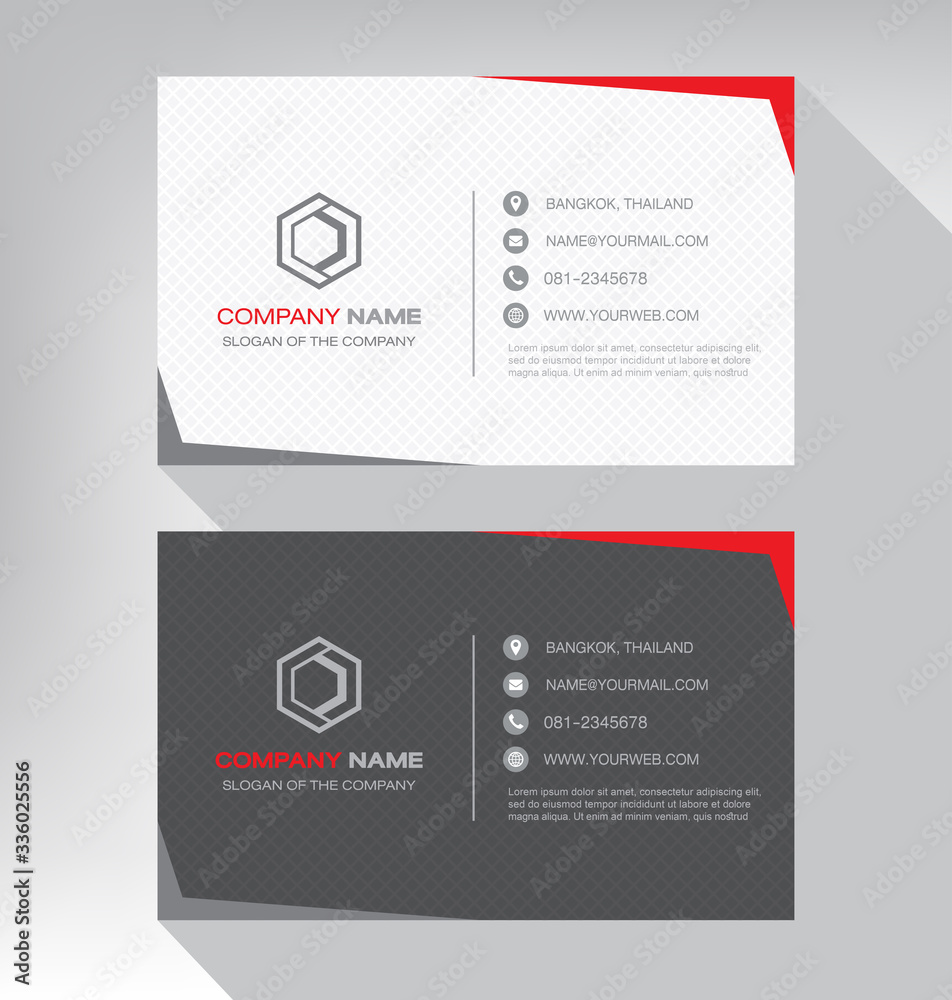 Modern. vector business card template. design red white black Modern. vector business card template. design red white black