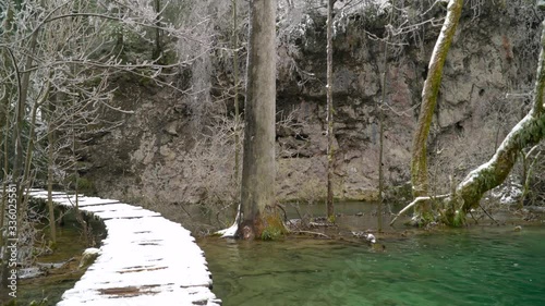 Plitvice Lakes in winter, Karlovac County, Croatia