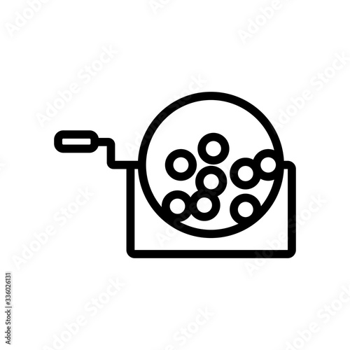the tournament lottery icon vector. the tournament lottery sign. isolated contour symbol illustration